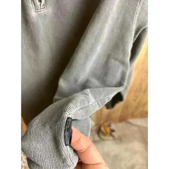 Woolrich Men's Ribbed Quarter Zip Pullover Gray Size L - Picture 3 of 8